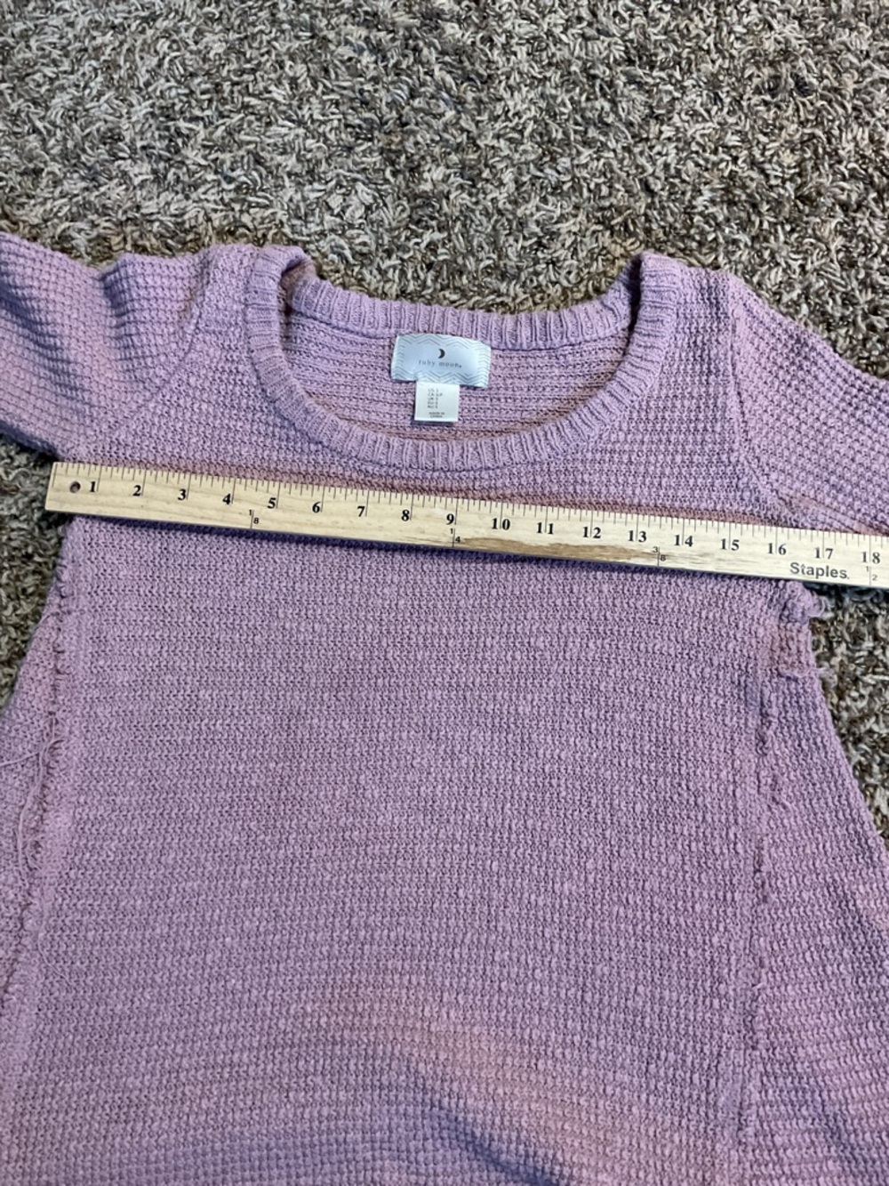 ruby moon soft lavender knit pullover - Picture 7 of 9